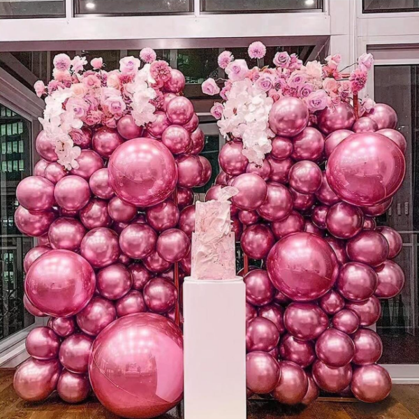 Globos Latex Sonrisa R11 Rosa Mate x50 unid - Image 5