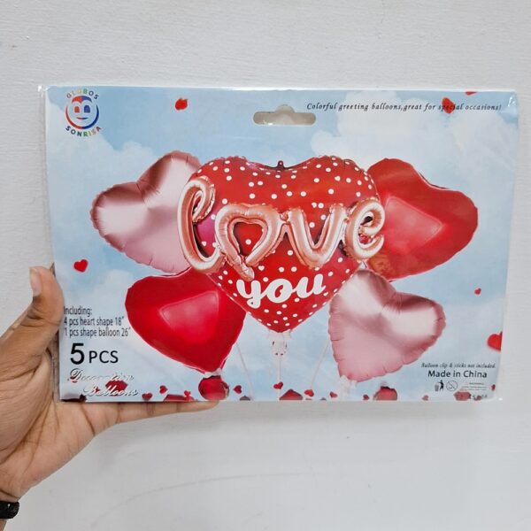 Globos Foil Amor Love Set 5 piezas - Image 2