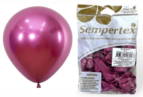Globos Sempertex R12 Reflex Fucsia x10 unid. - Image 3