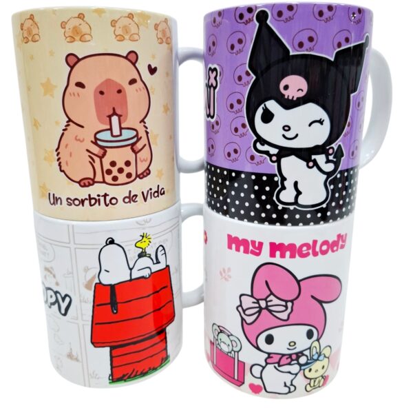 Tazas Sublimadas Personajes x12 unid