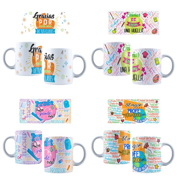 Tazas Sublimadas Maestros x12 unid