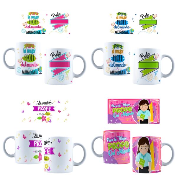 Tazas Sublimadas Maestros x12 unid