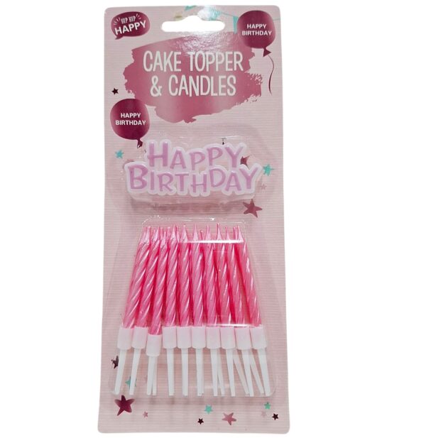 Velas 20pzas Metal HB Rosada #7250  x6 Paq.
