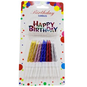 Velas 20pzas Metal Letras HB #7250  x6 Paq.