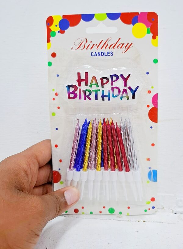Velas 20pzas Metal Letras HB #7250  x6 Paq. - Image 3