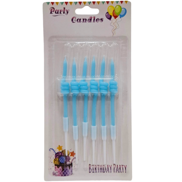 Velas 6pzas Tornillo Azul x6 Paq. - Image 3
