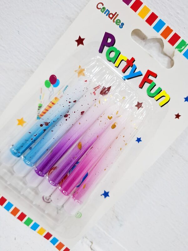 Velas 6pzas Degrade Estrellas x6 Paq. - Image 2