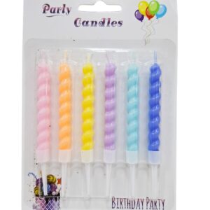 Velas 6pzas Tornillo Pastel#72521 x6 Paq.