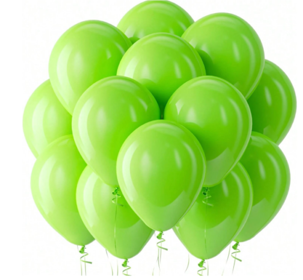 Globos Latex Sonrisa R11 Verde Limón Mate x50 unid