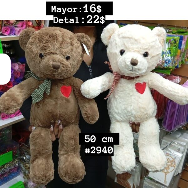 Peluche Oso Coraz. Pecho 50cm #2940