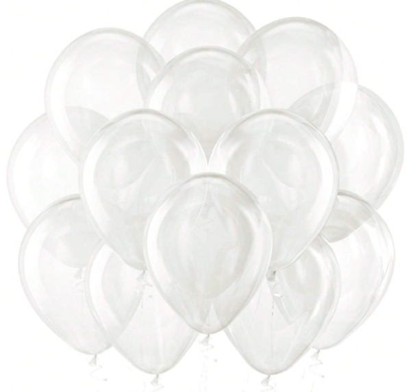 Globos Latex Sonrisa R11 Transparente x50 unid