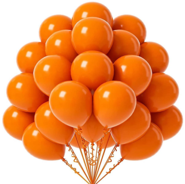 Globos Latex Sonrisa R11 Naranja Mate x50 unid