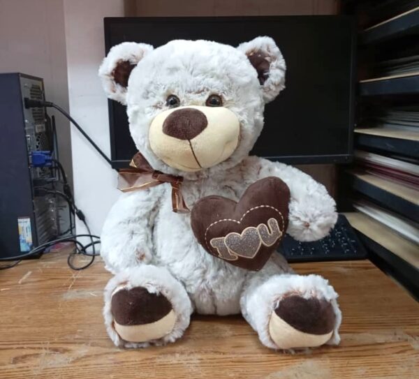 Peluche Oso Coraz. Lado 40cm #3031