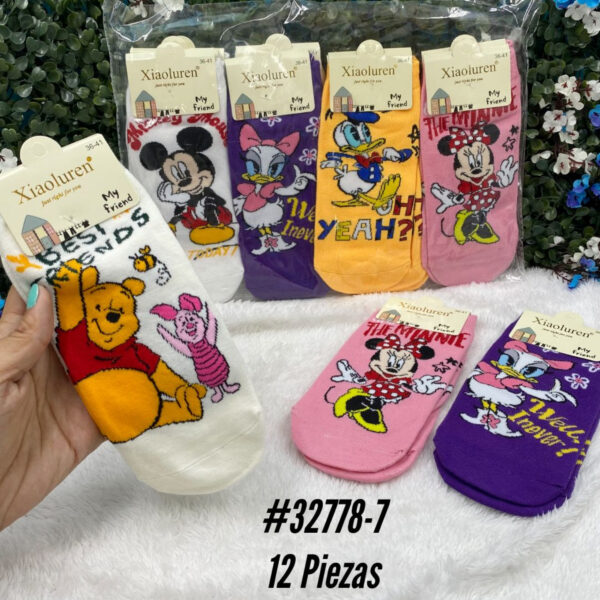 MEDIAS WINNIE POOH TOBILLERA x12 PARES