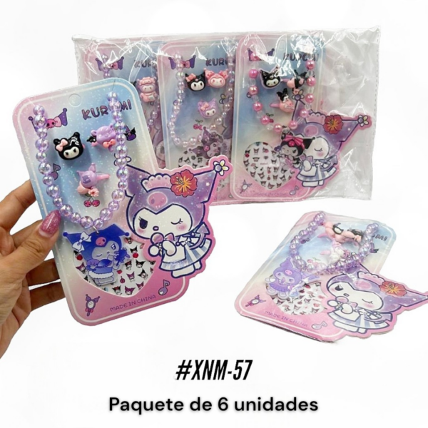 KIT DE ACCESORIOS INFANTILES SANRIO X6 UNID