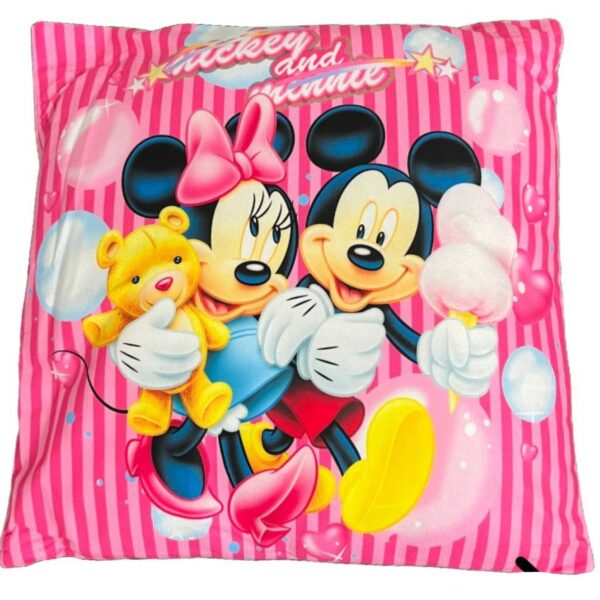 Cojin 44x42 cm Minnie y Mickey Oso