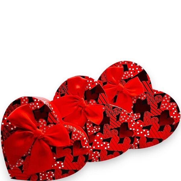 Cajas Duras Corazón Rojo Pack 3 unid.