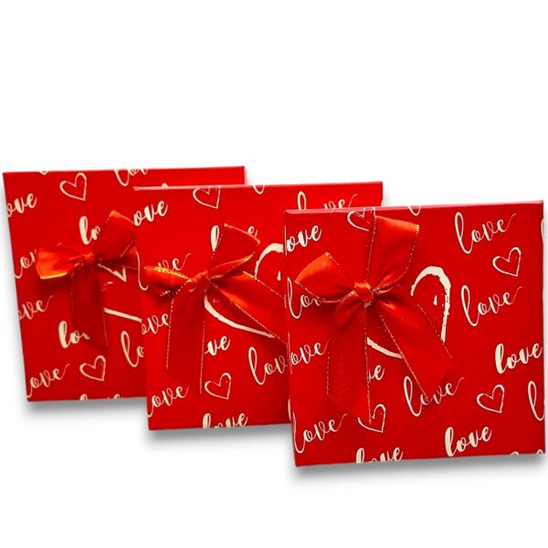 Cajas Duras Cuadradas Love Pack x3