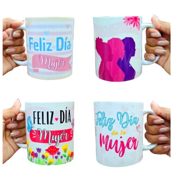 Tazas Feliz Día de la Mujer x12 unid