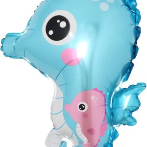 Globos Foil Jumbo Caballito de Mar Azul