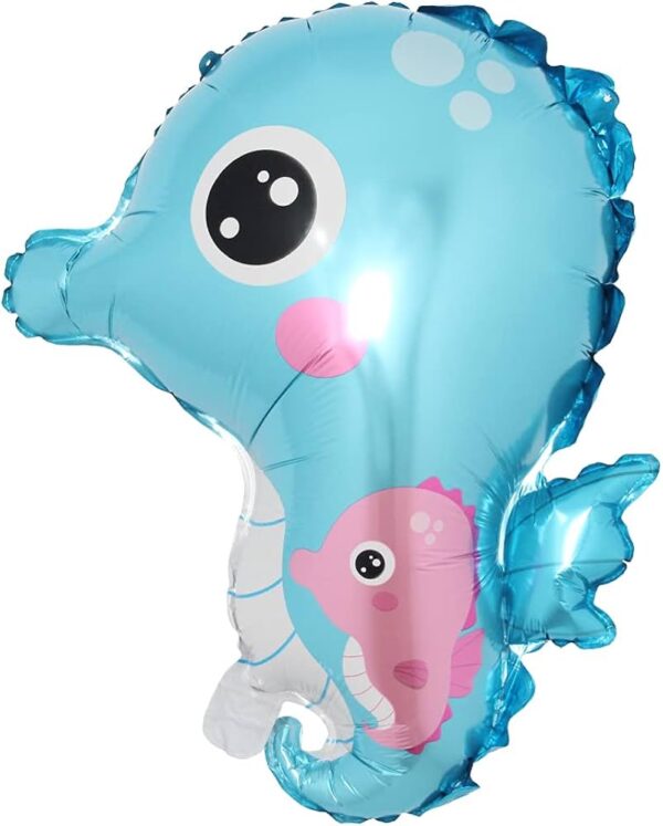 Globos Foil Jumbo Caballito de Mar Azul