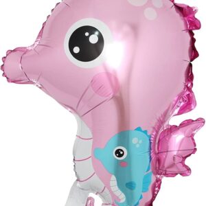 Globos Foil Jumbo Caballito de Mar Rosado