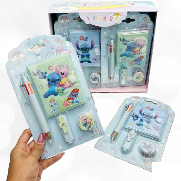 KIT LIBRETA 4EN1 STITCH X12 unid.