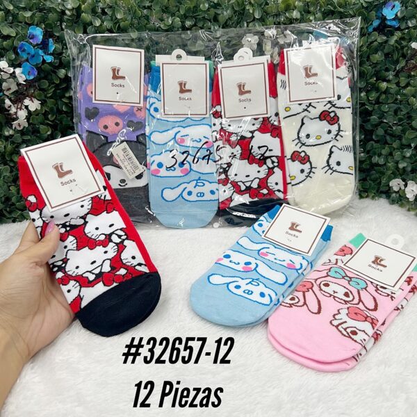 MEDIAS SANRIO TOBILLERA x12 PARES