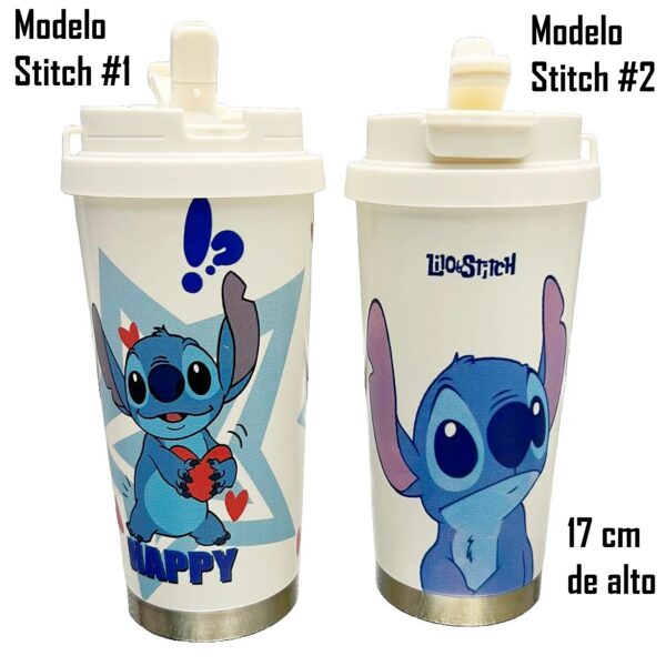 VASO/TERMO DE ACERO INOXIDABLE STITCH x4 UNID