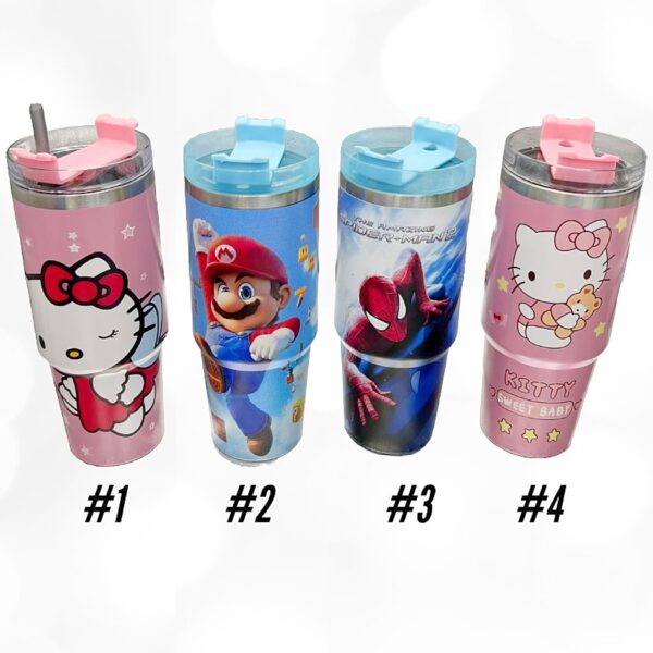 TERMO/VASO DE ACERO INOXIDABLE INFANTIL x4 UNID