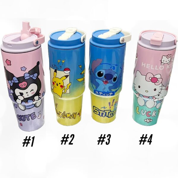 TERMO/VASO DE ACERO INOXIDABLE INFANTIL x4 UNID