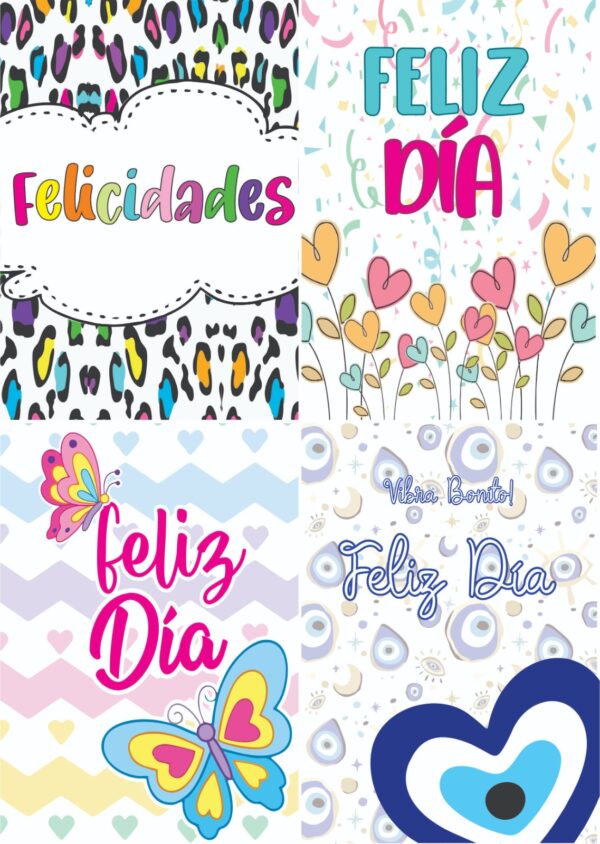 Afiche Autoadhesivo Feliz Dia Dama x8 unid - Image 2