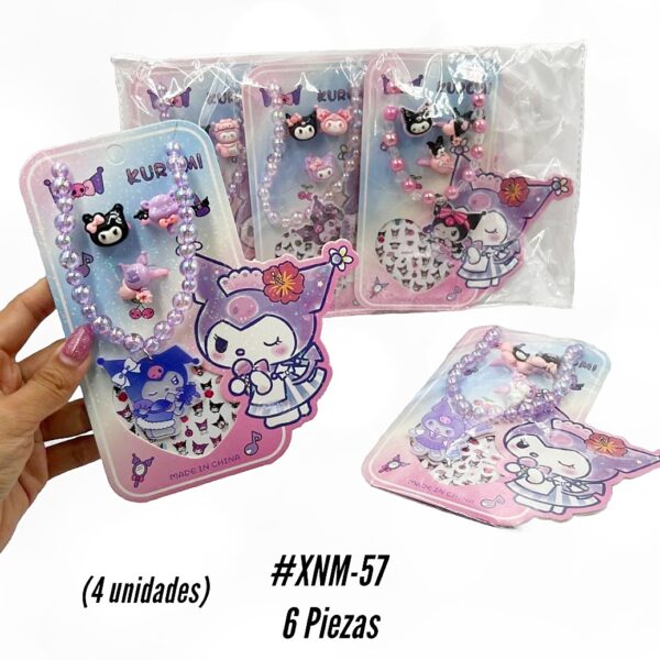 KIT DE ACCESORIOS INFANTILES SANRIO X6 UNID