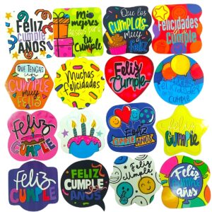 Habladores Feliz Cumpleaños x 32 unid