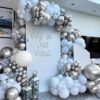 Globos Sonrisa R12 Cromado Plateado x10 uni - Image 2