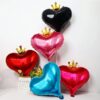 Globos Foil 20' Corazon Corona x12 unid - Image 3