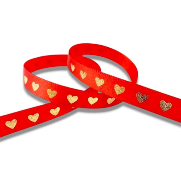 Cintas Estampadas #3 Corazón Roja x50 mtrs
