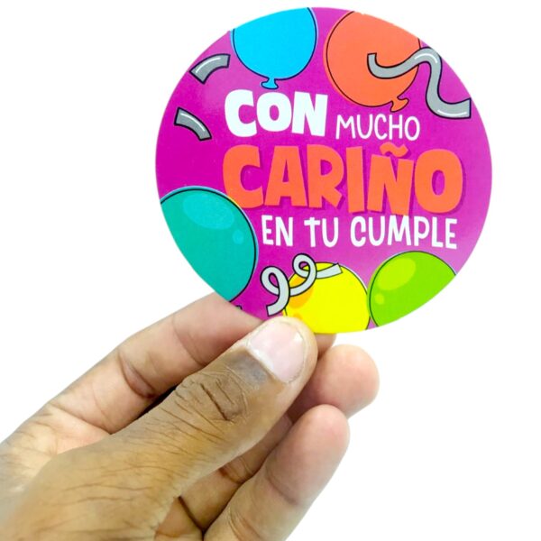 Habladores Redondos Feliz Cumpleaño x32 unid - Image 10