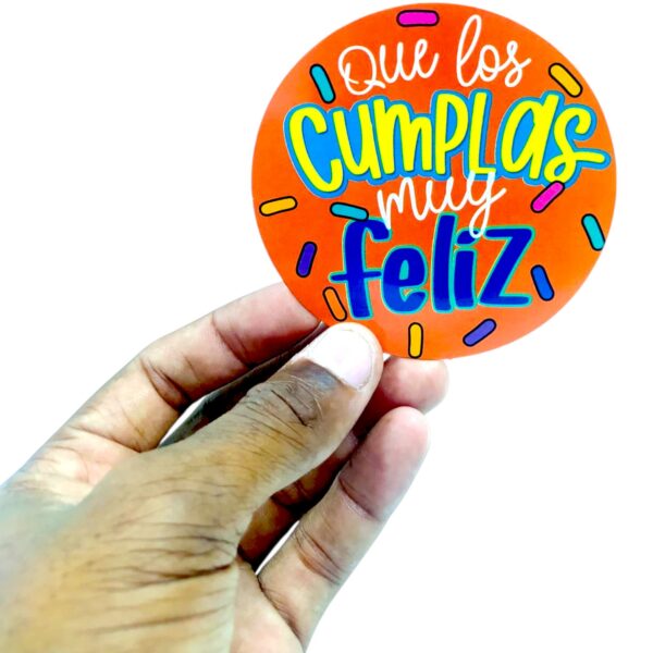 Habladores Redondos Feliz Cumpleaño x32 unid - Image 2