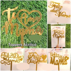 Topper Acrilico para Mamá x10 unid.