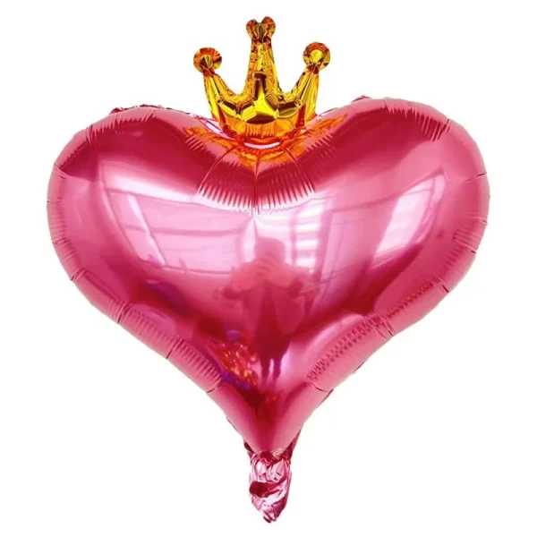 Globos Foil 20' Corazon Corona x12 unid - Image 4