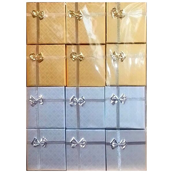 Estuche 9X9cm Reloj Dor/Plat x12 unid.