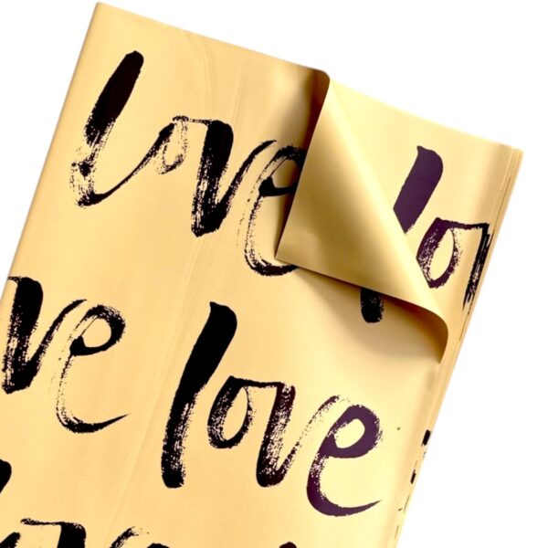 Papel Coreano Love Dorado x20 pliegos