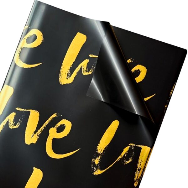 Papel Coreano Love Negro x20 pliegos