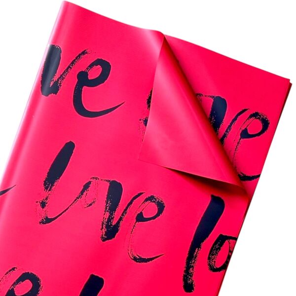 Papel Coreano Love Rojo x20 pliegos