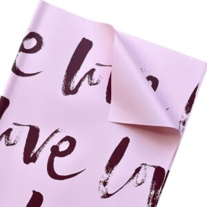 Papel Coreano Love Rosado x20 pliegos