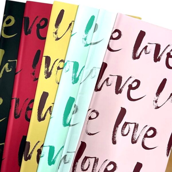 Papel Coreano Love Rosado x20 pliegos - Image 2