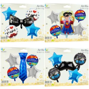 Globos Foil Set 5 piezas Papá x4 unid.