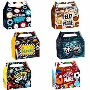 Cajas Cotillon Lonchera Papá x12 unid