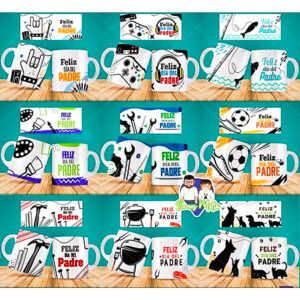 Tazas para Papá Hobby x4 unid